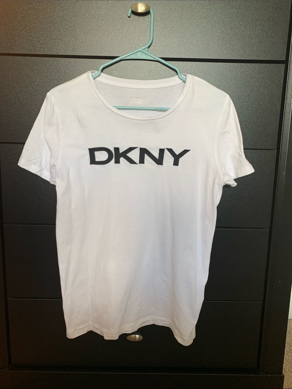 DKNY White Tee with Embroidered Logo